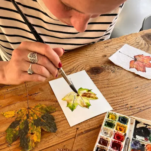 Workshop herfst aquarel Kasteel Radboud